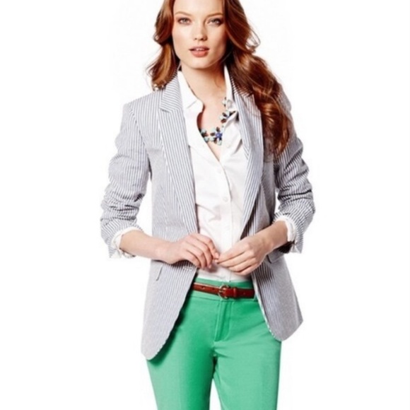 NWOT Banana Republic Seersucker Blazer - Picture 2 of 2